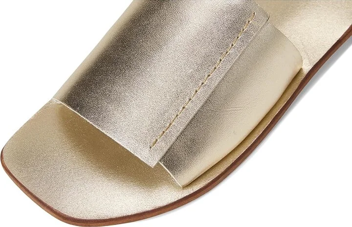Free People Verona Slide Sandals Women's Shoes Gold : EU 38.5 (US Women's 8.5) M, Leather - Image 7