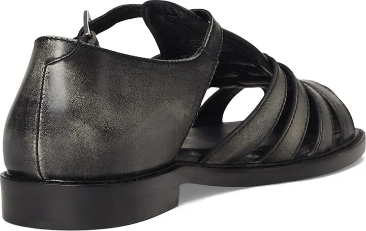 Free People Willow Fisherman Women's Flat Shoes Black Leather : EU 40 (US Women's 10) M, Suede - Image 4
