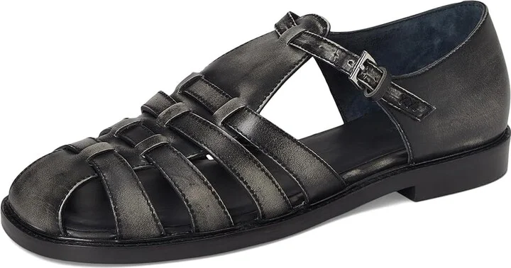 Free People Willow Fisherman Women's Flat Shoes Black Leather : EU 40 (US Women's 10) M, Suede - Image 5