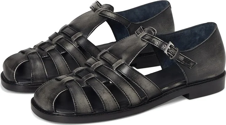 Free People Willow Fisherman Women's Flat Shoes Black Leather : EU 40 (US Women's 10) M, Suede