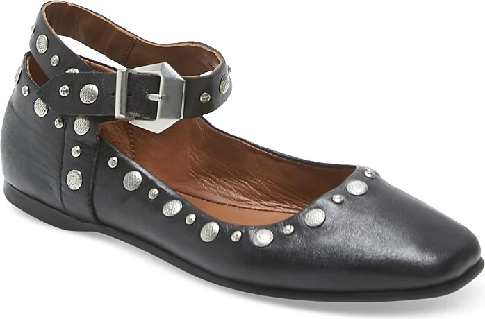 Free People Women's Mystic Ankle Strap Mary Jane Studded Flats