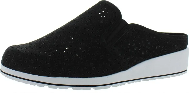 Freedom Womens Laser Cut Slip On Wedge Sneaker