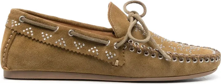 Freen stud suede loafers