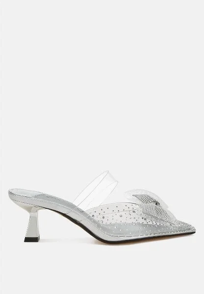 Freja Embellished Bow Kitten Heels Women