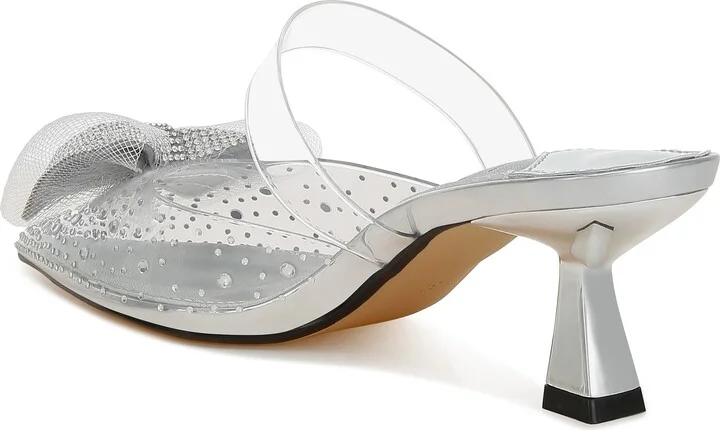 Freja Rhinestone Kitten Heel Mule - Image 2