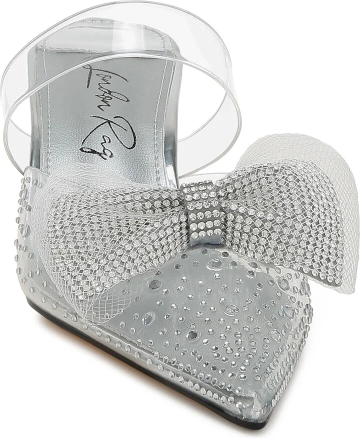 Freja Rhinestone Kitten Heel Mule - Image 3