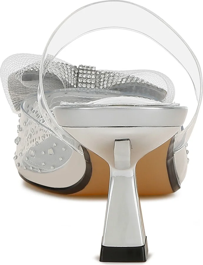 Freja Rhinestone Kitten Heel Mule - Image 4