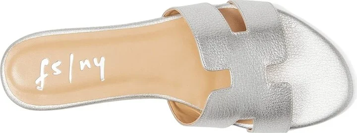 French Sole Alibi Sandal Women's Shoes Silver Metallic Pebble : 6.5 M, Leather - Image 2