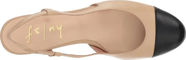 French Sole Baton Women's Shoes Beige Napa/Black Napa : 6 M, Leather - Image 3