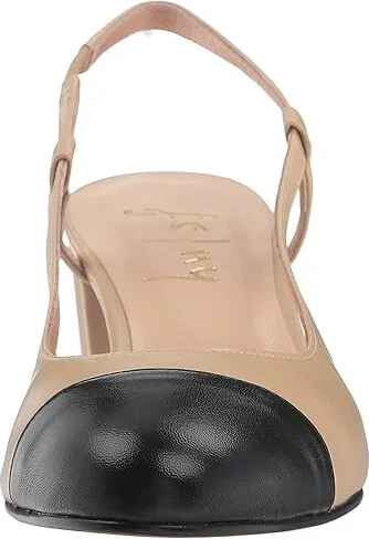 French Sole Baton Women's Shoes Beige Napa/Black Napa : 6 M, Leather - Image 6