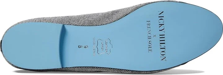 French Sole Caroline Women's Flat Shoes Black Denim : 7.5 M, Leather/Rubber - Image 3