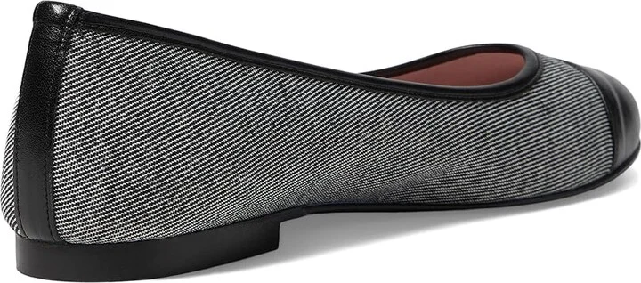 French Sole Caroline Women's Flat Shoes Black Denim : 7.5 M, Leather/Rubber - Image 4