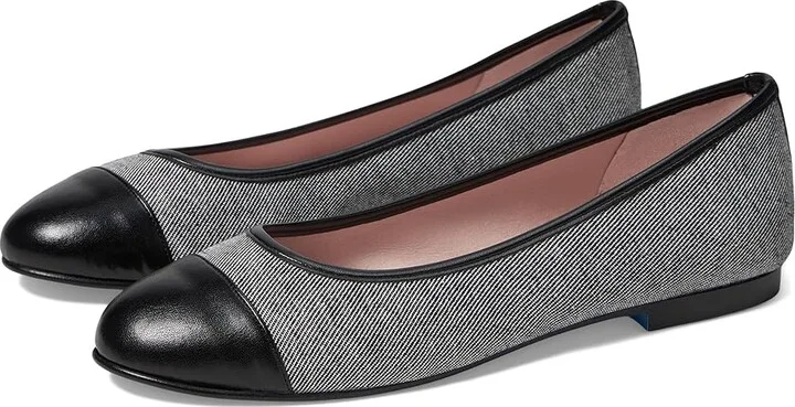 French Sole Caroline Women's Flat Shoes Black Denim : 7.5 M, Leather/Rubber