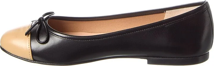 French Sole Cordelia Cap Toe Leather Flat - Image 2