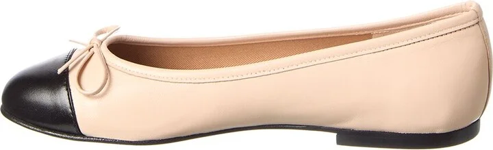 French Sole Cordelia Cap Toe Leather Flat - Image 3