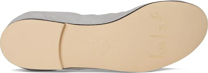 French Sole Cuff Flat Women's Shoes Dove Grey : 7.5 M, Suede - Image 3