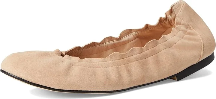 French Sole Cuff Women's Shoes Nude : 7.5 M, Suede - Image 5