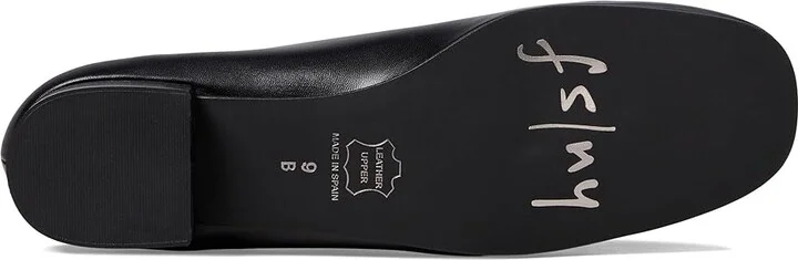 French Sole Drum2 Women's Flat Shoes Black : 8 M, Leather - Image 3
