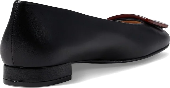 French Sole Drum2 Women's Flat Shoes Black : 8 M, Leather - Image 4