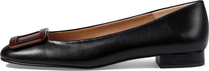 French Sole Drum2 Women's Flat Shoes Black : 8 M, Leather - Image 6