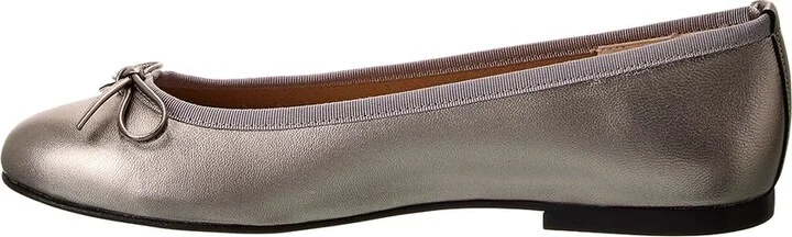 French Sole Emerald Leather Flat - Image 2
