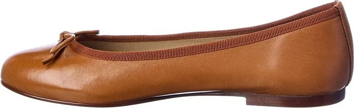 French Sole Emerald Leather Flat - Image 2