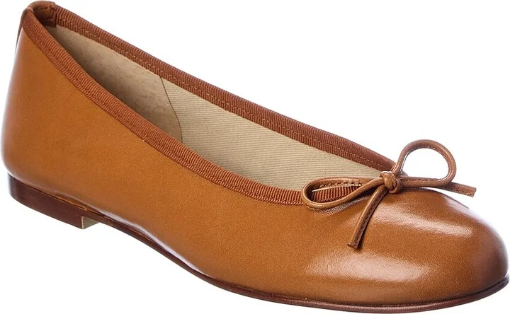 French Sole Emerald Leather Flat