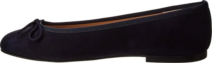 French Sole Emerald Suede Flat - Image 2