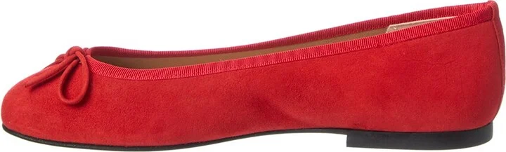 French Sole Emerald Suede Flat - Image 2