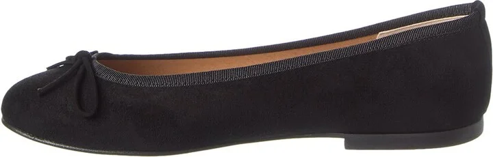 French Sole Emerald Suede Flat - Image 2