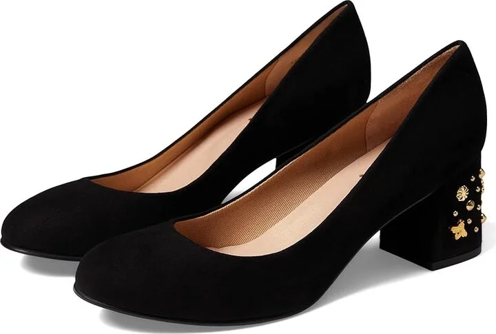 French Sole Empress Women's Shoes Black Suede : 6.5 M