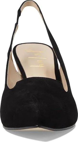 French Sole Harriet High Women's Heels Black : 6 M, Leather/Suede - Image 2