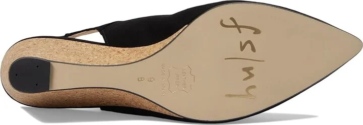 French Sole Harriet High Women's Heels Black : 6 M, Leather/Suede - Image 3