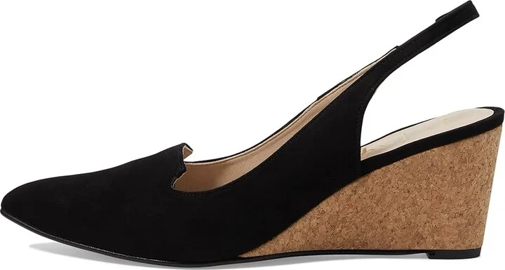 French Sole Harriet High Women's Heels Black : 6 M, Leather/Suede - Image 5