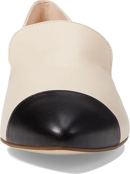 French Sole Indelible Women's Flat Shoes Cream/Black : 6 M, Leather/Rubber - Image 2