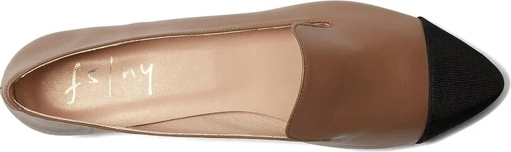 French Sole Indelible Women's Flat Shoes Taupe/Black Napa : 7.5 M, Leather/Rubber - Image 2