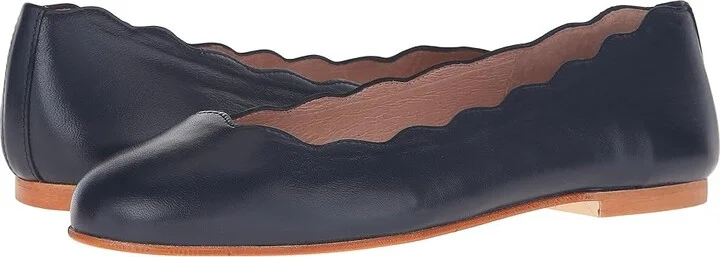 French Sole Jigsaw Women's Flat Shoes Navy Nappa : 5 M, Leather/Nappa