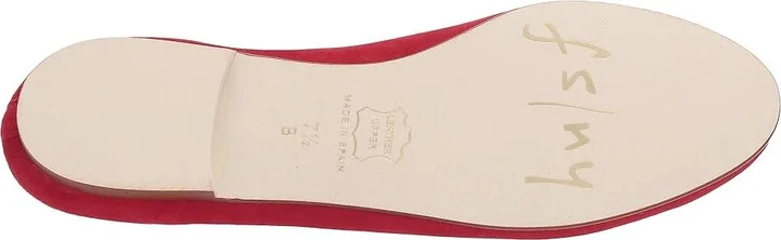 French Sole Jigsaw Women's Flat Shoes Red Suede : 6 M, Leather/Nappa/Suede - Image 4