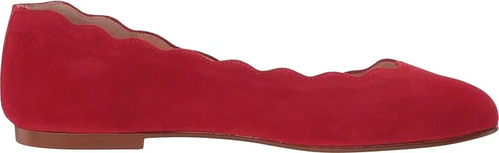 French Sole Jigsaw Women's Flat Shoes Red Suede : 6 M, Leather/Nappa/Suede - Image 8
