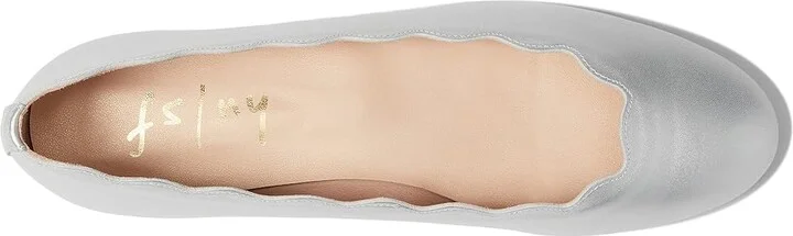 French Sole Jigsaw Women's Flat Shoes Silver Metallic : 6 M, Leather/Nappa - Image 2