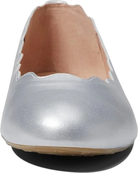 French Sole Jigsaw Women's Flat Shoes Silver Metallic : 6 M, Leather/Nappa - Image 5