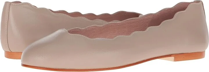 French Sole Jigsaw Women's Flat Shoes Taupe Nappa : 5 M, Leather/Nappa