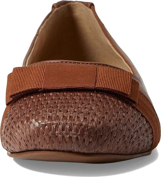 French Sole Layla Women's Shoes Cognac Nappa/Raffia : 7 M, Leather/Raffia - Image 2