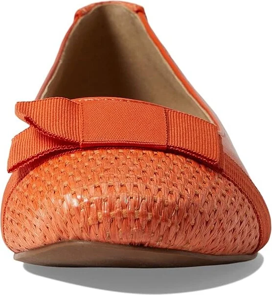 French Sole Layla Women's Shoes Orange Nappa/Raffia : 7 M, Leather/Raffia - Image 2