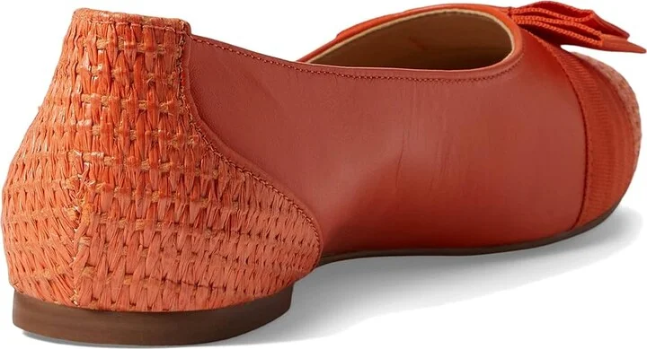 French Sole Layla Women's Shoes Orange Nappa/Raffia : 7 M, Leather/Raffia - Image 4