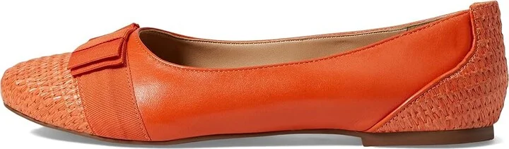 French Sole Layla Women's Shoes Orange Nappa/Raffia : 7 M, Leather/Raffia - Image 5