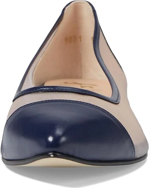 French Sole Mallory Women's Flat Shoes Navy Napa-Mesh : 8.5 M, Leather/Mesh - Image 2