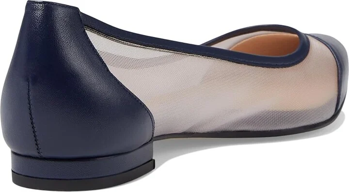 French Sole Mallory Women's Flat Shoes Navy Napa-Mesh : 8.5 M, Leather/Mesh - Image 4