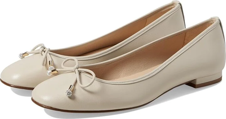 French Sole Marlena Women's Flat Shoes Beige : 10 M, Leather