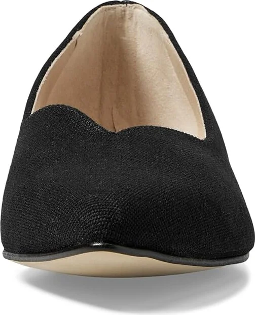 French Sole Melanie Women's Flat Shoes Black Recycled Cotton : 6.5 M, Cotton/Leather/Rubber - Image 5